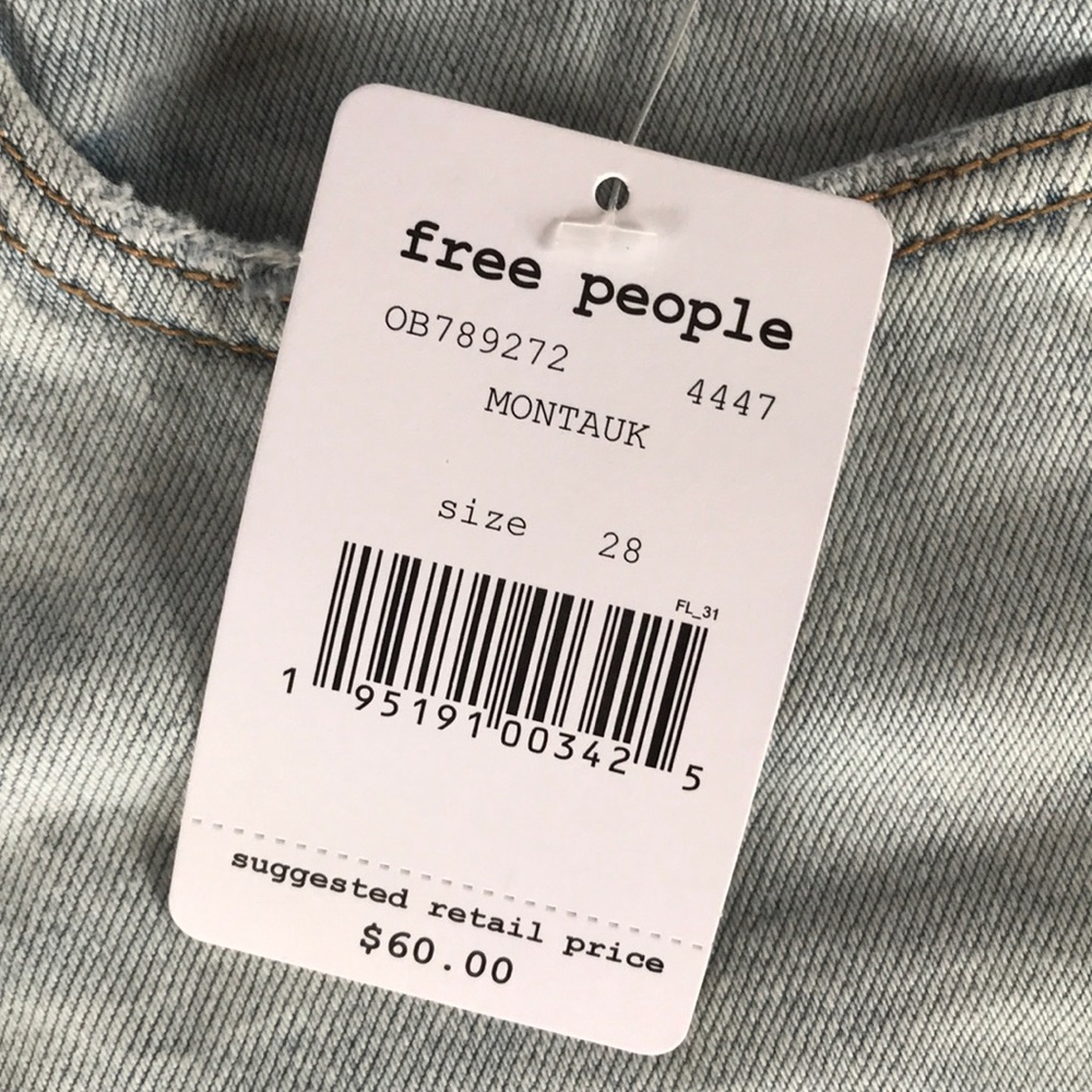 Free People Denim Button-Front Mini Skirt - Picture 6 of 9